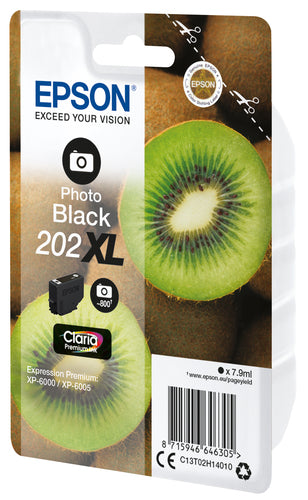 Epson Kiwi Singlepack Photo Black 202XL Claria Premium Ink Epson Kiwi Singlepack Photo Black 202XL Claria Premium Ink